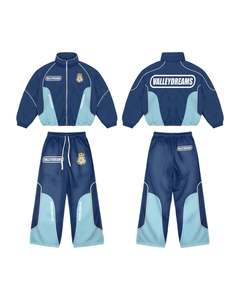 Pakistan Manufacturer Printed Solid Pattern Windbreaker Tracksuits for <b>Men</b> Casual Wear Jacket Trouser Sets Plus Size Feature - Product Image 4