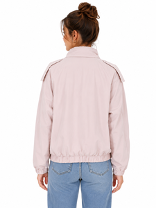 Chaqueta Bomber Ligera Informal con Cierre de Cremallera Livster, Exterior de Nailon/Algodón, Forro de Poliéster, Cierre Completo, Mangas Largas, Dobladillo Elástico - Product Image 3