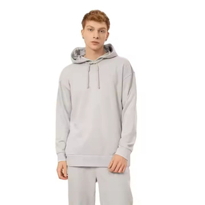 Conjunto Deportivo con Capucha para Hombre, Color Sólido, Pantalones Largos con Bolsillos Laterales, Transpirable, de Algodón, Informal, para Otoño - Product Image 1