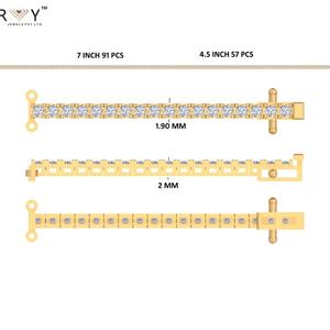 Stylish 10K <b>Gold</b> Moissanite VVS2 <b>Bracelet</b> and Bangle Sparkling Luxury Hand Jewelry Elegant Perfect Gift <b>for</b> Special Occasions - Product Image 1