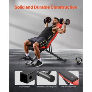 Sit-Up pieghevole regolabile e panca pesi per l'allenamento della forza della palestra di casa per l'allenamento a casa e l'uso in ufficio - Product Image 5