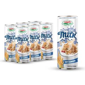 Leche de Avena Nawon en Lata de 250ml, Precio al por Mayor, Bebida Láctea Nutritiva, Leche de Frutos Secos, OEM, Muestra Gratis, Bebida Saludable, Baja en Grasa - Product Image 3