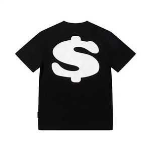 T-shirt d'été décontracté pour hommes avec impression en relief, prix de gros, fabriqué en usine, t-shirt personnalisé en coton avec impression en relief pour hommes - Product Image 4