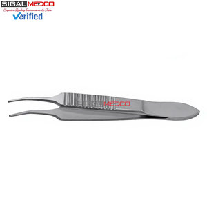 Pinzas Iris 1x2 con Dientes Curvos de 3 Pulgadas, Instrumentos Oftálmicos de Microcirugía, Pinzas Quirúrgicas de Precisión de Acero Inoxidable Delicado - Product Image 4