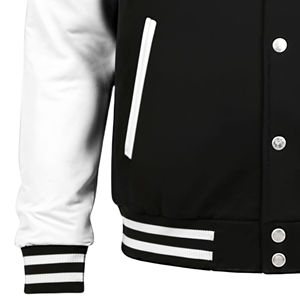 Veste d'hiver pour homme, veste de style letterman avec ceinture en tricot côtelé, veste de style letterman personnalisée pour homme, design privé, veste de style letterman pour homme - Product Image 3