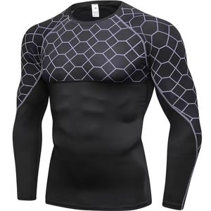 Maillot de compression à manches longues pour homme, respirant, écologique, séchage rapide, polyester/nylon, pour surf, gym et entraînement - Product Image 5