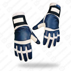 Factory Rate New Design Customized <b>Long</b> Cuff Navy Blue White Cowhide Leather Breathable/Durable Lightweight Anti <b>slip</b> Baseball - Product Image 5