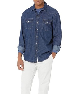 Camisas de Mezclilla de Manga Larga de Alta Calidad al por Mayor para Hombre con Bolsillos en el Pecho, Camisas de Mezclilla Transpirables - Product Image 3