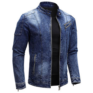 Chaqueta Vaquera de Mezclilla para Hombre, Estilo Moderno, Lavada, Ligera, al por Mayor, Moda Urbana, Estilo Hip Hop, 2024 - Product Image 3
