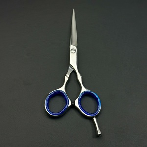 Ciseaux professionnels GMJ-01 en acier inoxydable, 5,5 pouces, motif léopard jaune, nouvelle conception tendance, pour coiffeur, gaucher, à dents plates et affûtées - Product Image 4