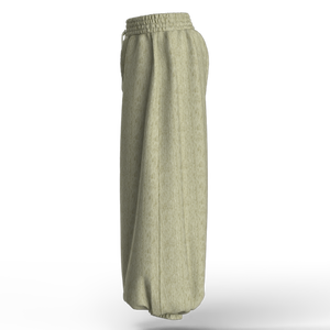 Pantalon large décontracté d'été 2025 à taille élastique, doublé polaire, coupe bootcut, infroissable, teint uni, ODM - Product Image 2