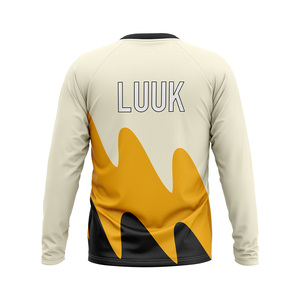 Chemise de loisirs pour homme à manches longues et col rond, personnalisée, imprimée par sublimation, séchage rapide, avec motif de lettres audacieuses, maillots de compression LUUk - Product Image 6