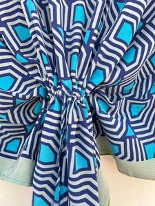 Seda Sari Kaftan Vestido Fiesta Desgaste Reciclado Boho Lounge Wear Kaftan - Product Image 5