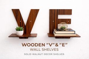 Love Wooden <b>Wall</b> <b>Shelf</b> Decorative Wooden <b>Floating</b> <b>Shelf</b> for Living Room Bedroom Home Decor - Product Image 4