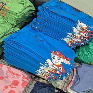 Vêtements en gros à bas prix, stock d'été, t-shirts et polos pour filles, t-shirts bébé, t-shirts en coton à manches courtes pour garçons et filles, 2-10 ans, en vrac - Product Image 6
