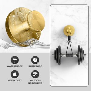 Set di 4 Ganci Dorati per Doccia, Ganci Rimovibili a Ventosa per Asciugamani, per Bagni e Finestre, Accessori per Doccia - Product Image 2