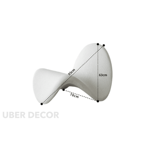 Velluto Wave Italian Minimalist Tongue Chaise Lounge 45kg en stock para vestíbulos de hoteles y espacios de vida modernos - Product Image 1