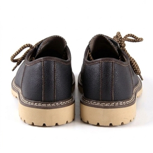 Zapatos Oxford de PU para Hombre, Diseño a Cuadros Otoñales, Color Marrón, Punta Redonda, con Cordones, para Caminar - Product Image 5