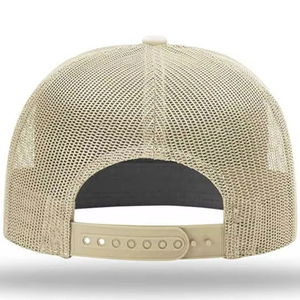 Casquette Trucker en Toile Blanche et Bleue 5 Panneaux Réglable Unisexe Décontractée pour Extérieur Printemps-Été Image Courante - Product Image 6