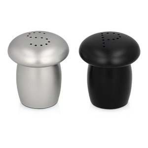 Juego de salero y pimentero metálicos multicolor, sencillos, para uso en la cocina, para mantener las especias básicas a mano mientras cocina y sirve. - Product Image 2