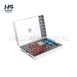 Kit de forets dentaires en acier inoxydable avec bloc de rangement gratuit, ensemble de forets pour implants, scie manuelle, ensemble d'instruments passivés à la rouille, CE - Product Image 3