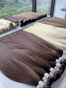 Precio al por mayor Extensiones de cabello a granel Cabello humano virgen vietnamita Double Drown 100 gramos Colores claros 22 pulgadas - Product Image 5