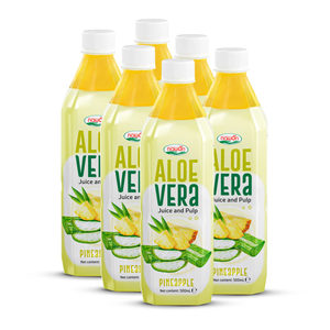 Boisson biologique à l'aloe vera et à l'ananas 500ml ISO Vietnam Vente en gros Meilleur fabricant de jus et de boissons saines OEM - Product Image 3