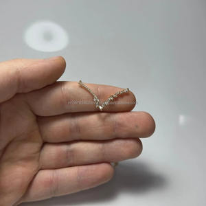 จี้ทอง14K สำหรับผู้หญิงประดับเพชรรูปทรงเก๋/Gia Lab สำหรับงานแต่งงานงานหมั้น-ของขวัญ - Product Image 3