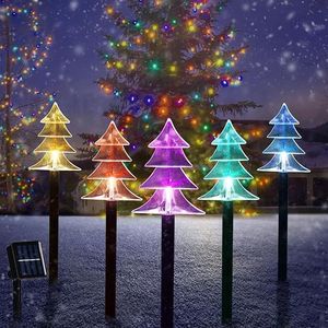 ILLUMINEW Set di 5 Luci Solari Natalizie da Giardino, Impermeabili, LED, Decorazioni Natalizie per Illuminazione Festiva - Product Image 1