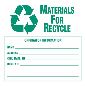 Étiquettes de recyclage pré-imprimées durables Brady 6x6 pouces pour l'emballage et la logistique - Product Image 3