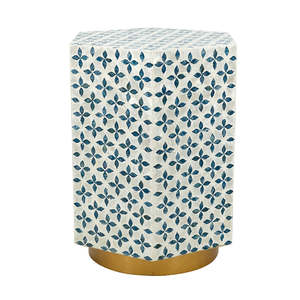 Exquisite Floral Capiz Shell Side <b>Table</b> Mother Of Pearl Mosaic Accent Stand MOP Round <b>End</b> <b>Table</b> With Gold Base For Home Decor - Product Image 1