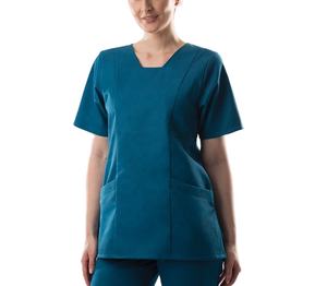 ชุดสครับแขนสั้นแบบยูนิเซ็กซ์ ระบายอากาศได้ดี ชุดยูนิฟอร์มทางการแพทย์ ผ้าฝ้ายทอ 100% - Product Image 1