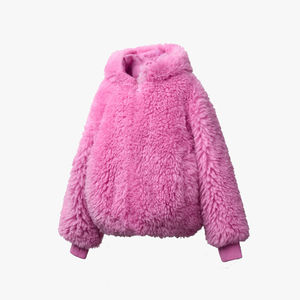 เสื้อแจ็คเก็ตบอมเบอร์เชอร์ปาสีพื้นคุณภาพสูง ราคาถูก แฟชั่นมาแรง คอลเลคชั่นฤดูหนาวที่ดีที่สุดสำหรับสาวๆ เสื้อแจ็คเก็ตมีฮู้ด - Product Image 2