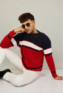 Suéteres de punto de invierno para hombre de primera calidad, suéteres a rayas de moda para hombre, a precio de mayoreo por fabricante. - Product Image 5