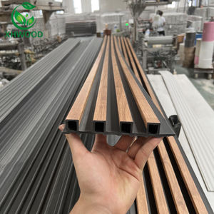 Pannello interno WPC legno composito di plastica a parete scanalato <span class=keywords><strong>rivestimento</strong></span> per pareti e tavole di superficie - Product Image 1