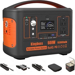 <b>Portable</b> 600W Solar Power Station with 153600mAh 568WH Lithium Battery 110V/600W <b>AC</b> Outlet 2*DC Carport; Peak 1200W Generator - Product Image 4
