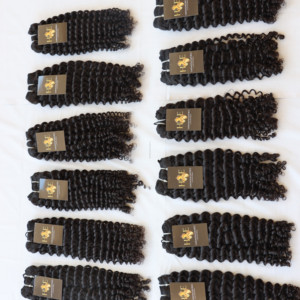 Tissage en lot naturel indien brut 100%, cheveux bouclés, cuticule alignée, vierge, non traité - Product Image 4