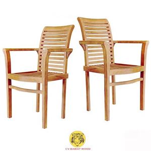 Modern Style Solid Wood <b>Stacking</b> <b>Chair</b> for Outdoor Furnishings in <b>Garden</b> Patio Restaurant Beach Park Hotel - Product Image 1
