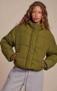 Veste matelassée d'hiver pour femmes 2024, veste en tricot à fermeture éclair, col montant, couleur unie, vêtement d'extérieur chaud, doudoune décontractée - Product Image 4