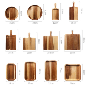 Planche à découper en bois d'acacia avec poignée, planche à découper pour la cuisine, plateau de service pour fromages et aliments, charcuterie - Product Image 3