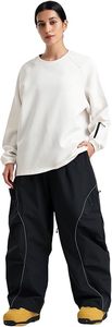 Pantalon de ski unisexe imperméable et chauffant coupe-vent 10000 mm - Polyester Tex pour activités de neige en extérieur, fermeture à cordon, style cargo, doublure polaire - Product Image 5