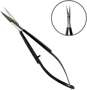 Tijeras ergonómicas de precisión para cejas de acero inoxidable con agarre de resorte para herramientas de cuidado personal, venta al por mayor - Product Image 5