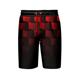 Shorts en mesh personnalisés par sublimation pour hommes, avec poches, pour l'entraînement, motifs crème glacée, confettis, drapeau américain, camouflage - Product Image 3