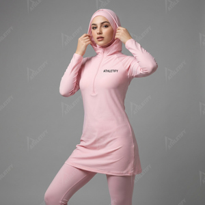 Women's Breathable Long Shariah Modest Swimwear Two Piece Burkini Set Leggings Fitness <b>Pool</b> Athletic Outfit <b>Pool</b> Training Sports - Product Image 1
