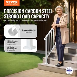 3-4 bước Retro vòm trắng tay vịn cho ngoài trời người cao niên hiên boong lan can & tay vịn - Product Image 2