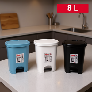 Poubelle à pédale de 8 L en couleur - Product Image 3