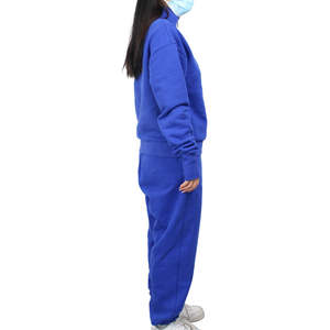 OEMODM Ensemble de survêtement unisexe de haute qualité, personnalisé pour femme, en coton, avec sweat à capuche zippé et pantalon de jogging - Product Image 2
