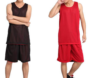 Ensemble d'uniformes de basketball pour hommes en gros, maillot et short de basketball en mesh double face, ensemble d'uniformes personnalisés de haute qualité - Product Image 2