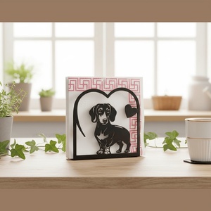 Organisateur de couverts moderne avec motif géométrique rose, support à ustensiles noir pour table de cuisine, étagère de rangement décorative - Product Image 4