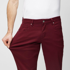 Jeans de Mezclilla Rojos para Hombre de Alta Calidad, Pantalones de Algodón Resistentes, Corte Relajado, Cómodos - Product Image 2
